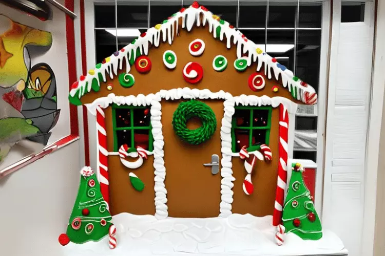 gingerbread house galore theme office door