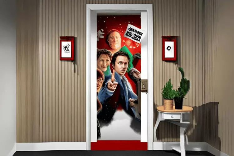 movie mania theme on office door
