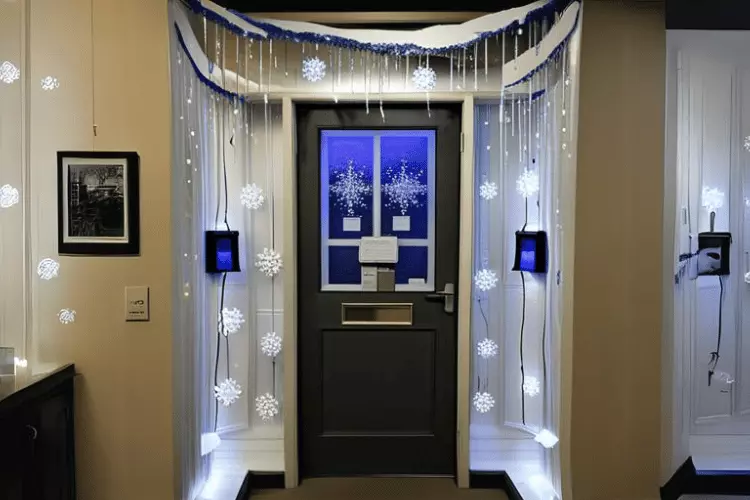 winter wonderland theme office door
