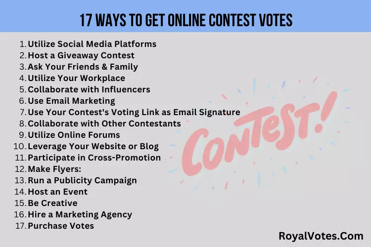 17 ways to get online contest votes